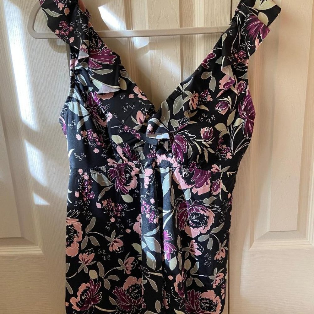 Avenue, Tankini Top (only), V-neck with Ruffle 18W